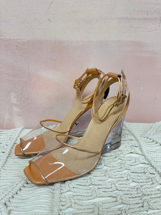 Veronica Beard PVC Clear Wedge Heel