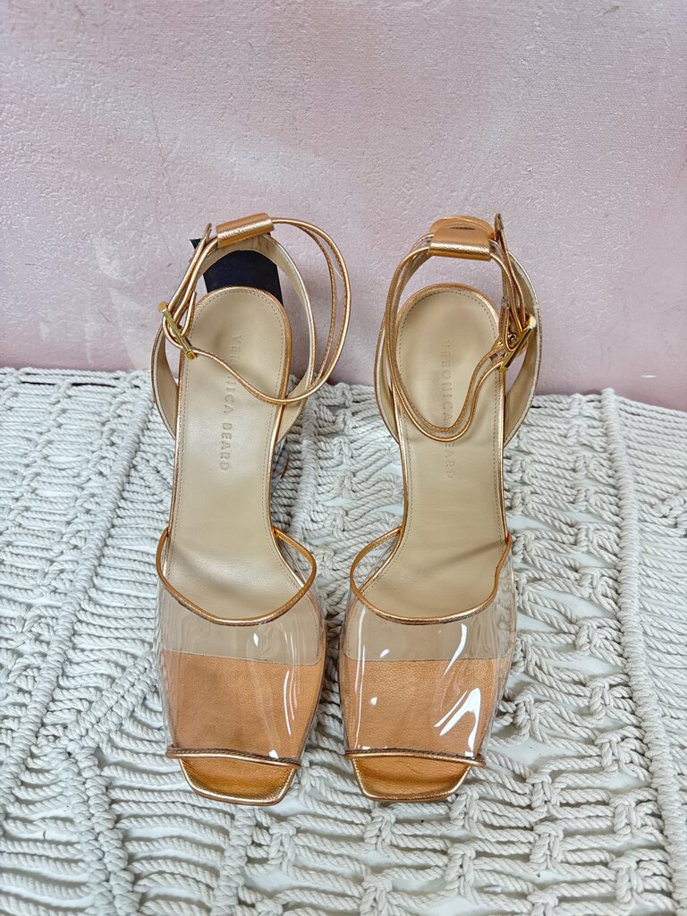 Veronica Beard PVC Clear Wedge Heel