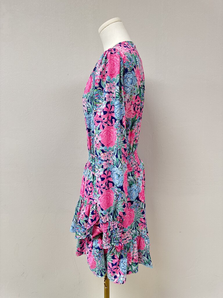Lilly Pulitzer Pink Floral Ruffle Dress