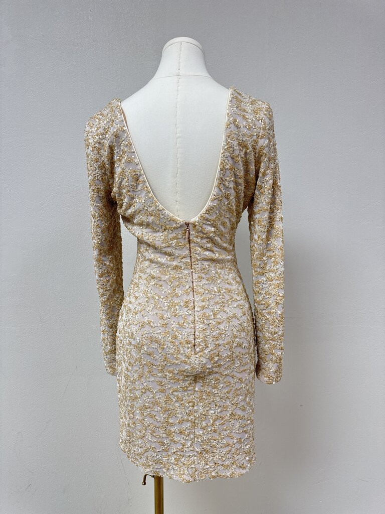 Dress the Population Gold Sequin Dress