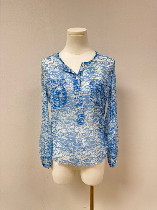 Isabel Marant Blue Cloud Print Blouse