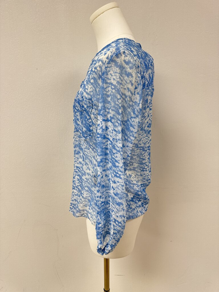 Isabel Marant Blue Cloud Print Blouse
