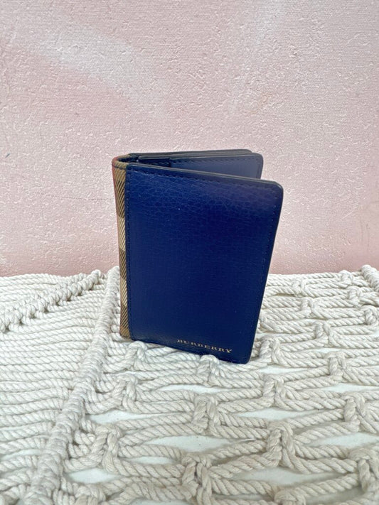 Burberry Blue and Nova Check BiFold Pocket Organizer