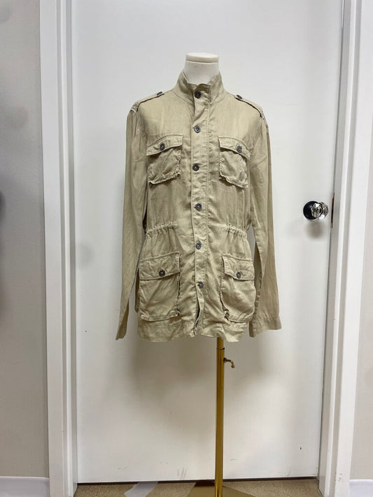 Michael Stars Tan Linen Camp Jacket