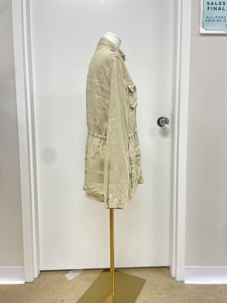 Michael Stars Tan Linen Camp Jacket