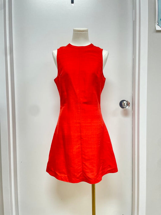 Julia Amory Red Silk Sheath Dress