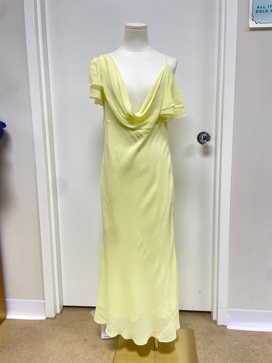 Self-Portrait Yellow Chiffon Frill Dress NWT