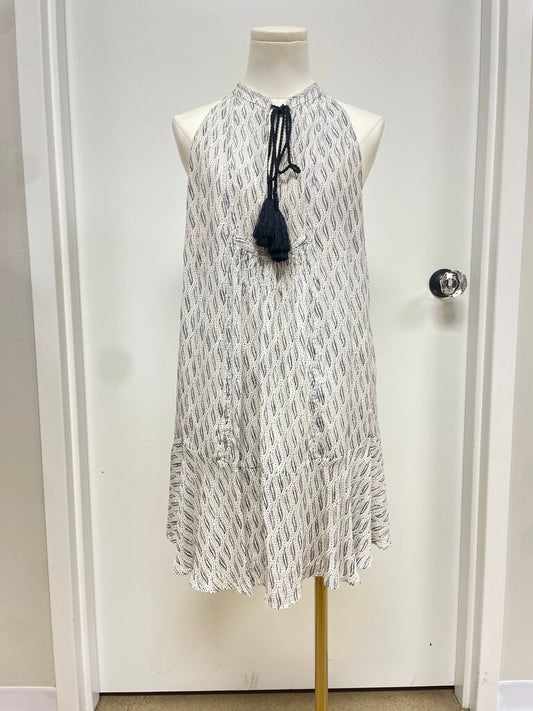 A.L.C. Black and White Tie Front Dress
