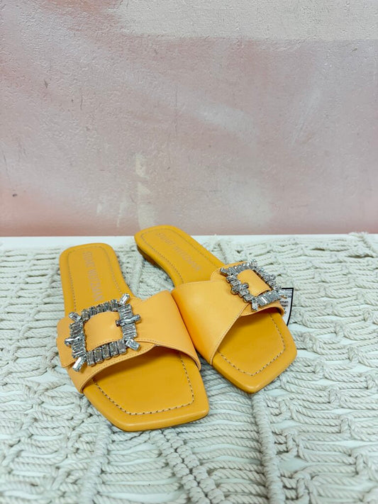 Stuart Weitzman Peach Crystal Sandal