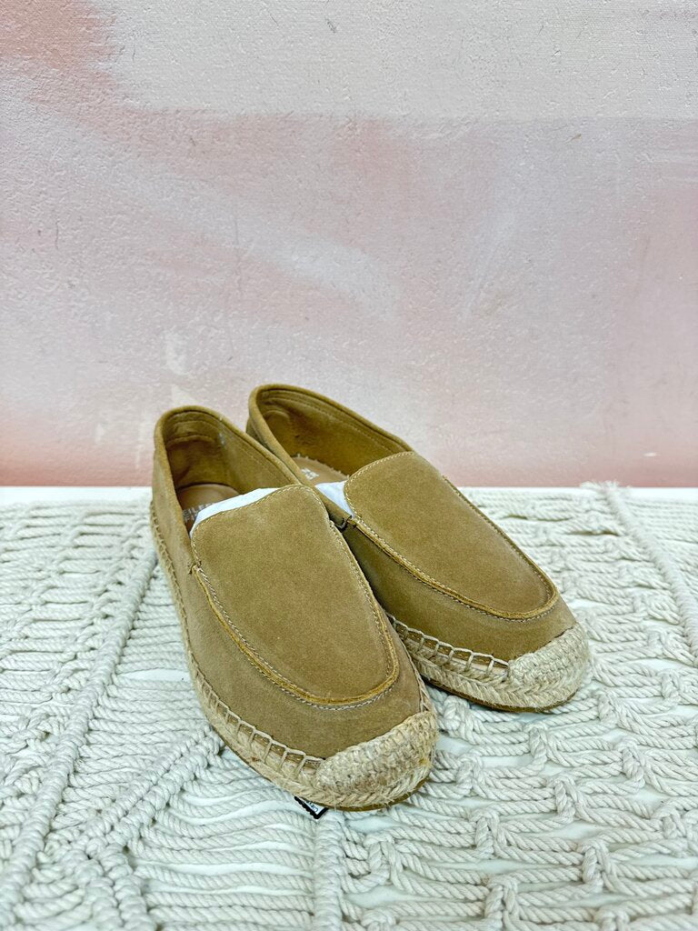 Eileen Fisher Tan Suede Espadrille Loafer