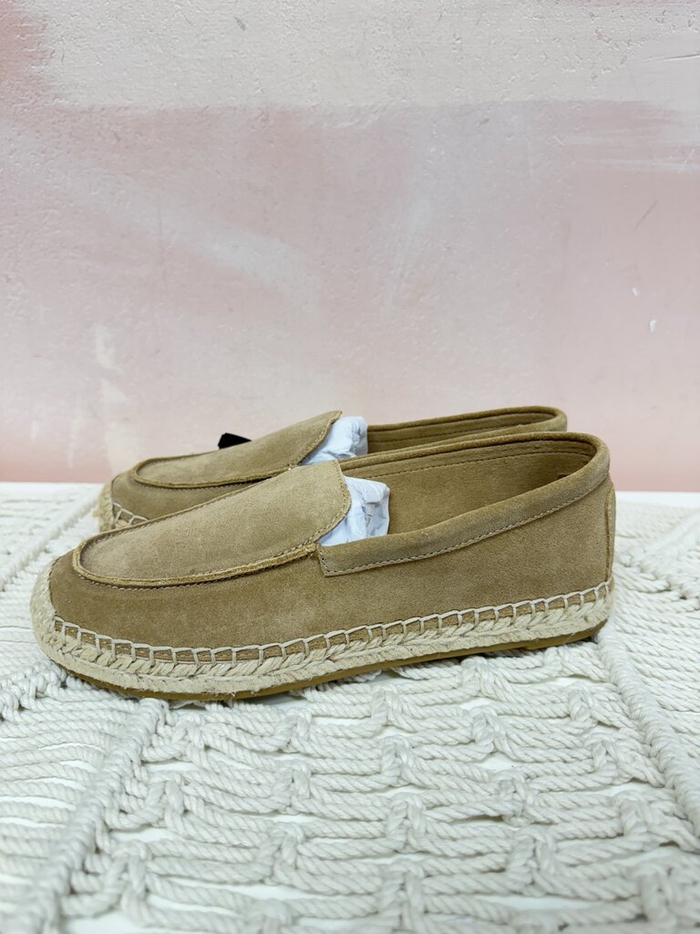 Eileen Fisher Tan Suede Espadrille Loafer