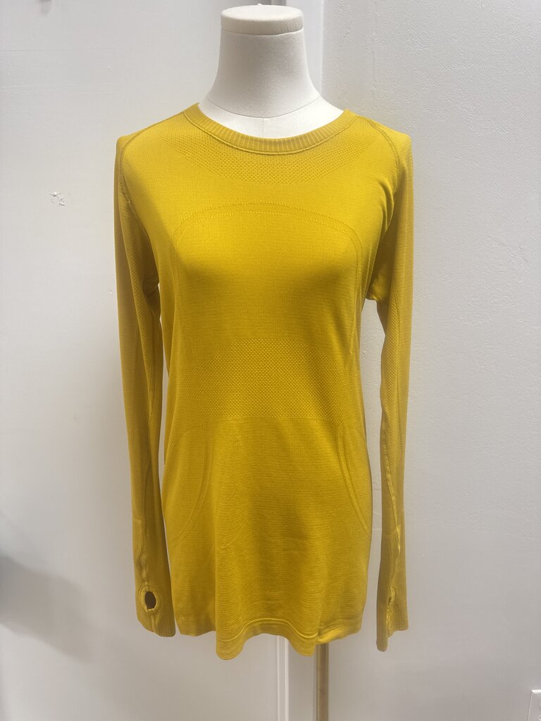 Lululemon Mustard Logo Long Sleeve Tee