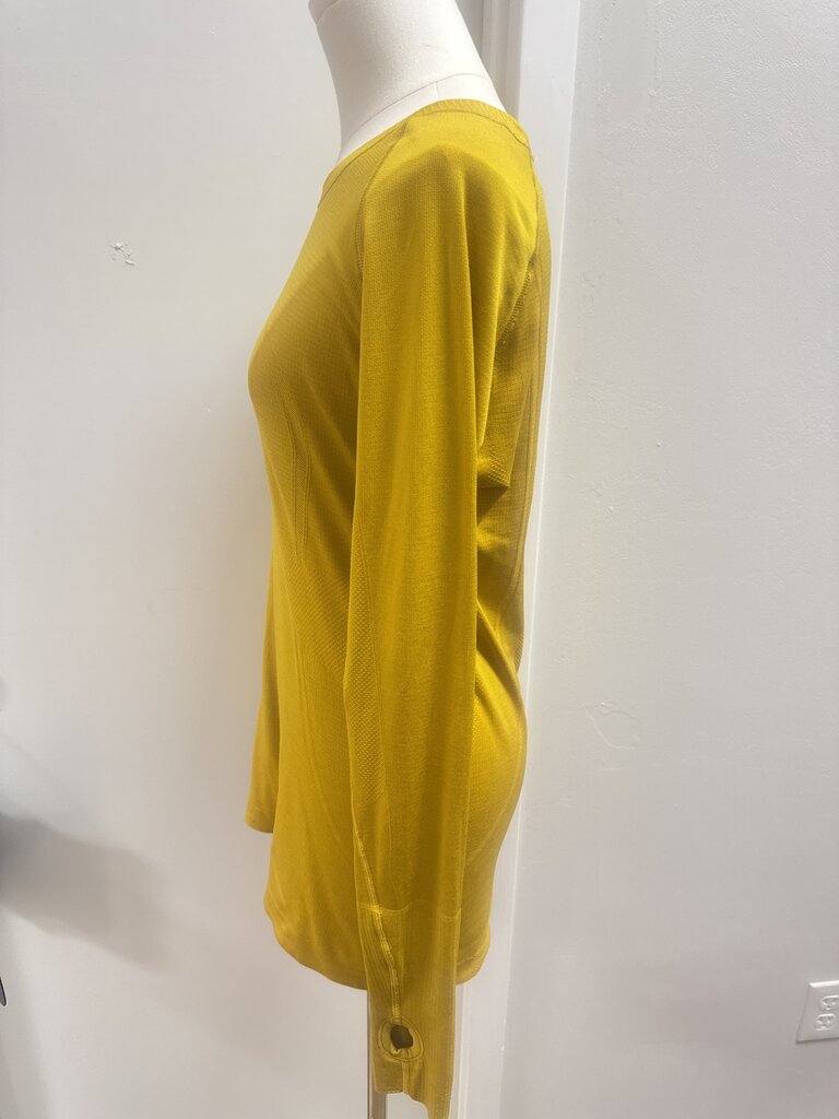 Lululemon Mustard Logo Long Sleeve Tee