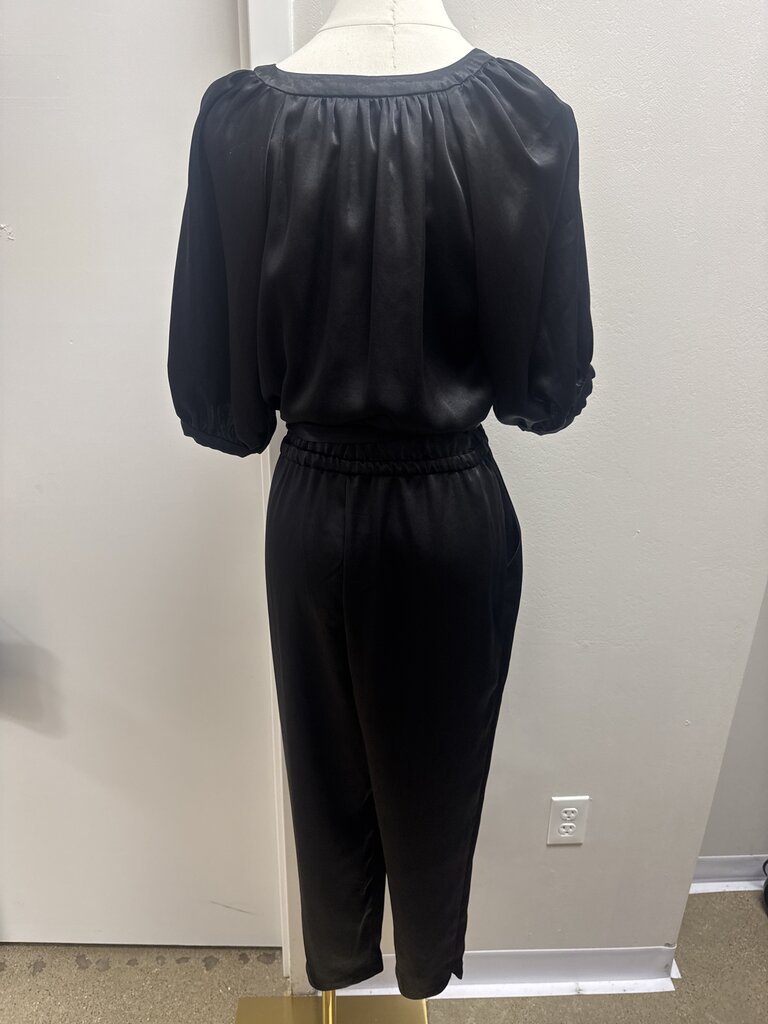 Ramy Brook Black Satin Jumpsuit