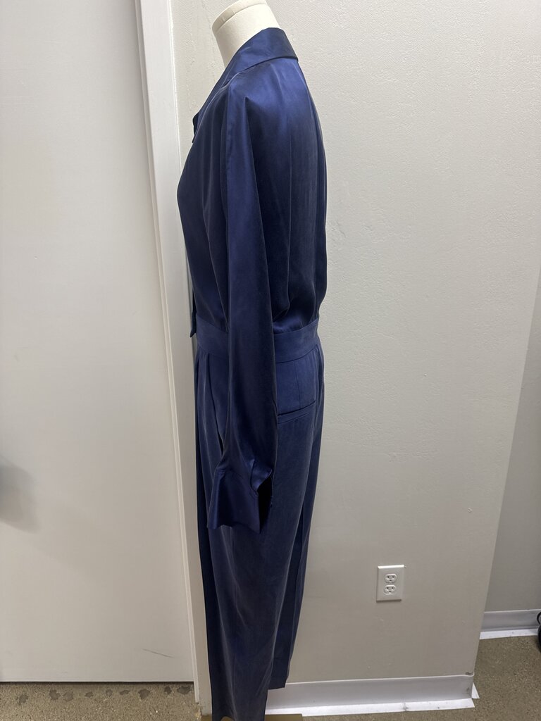 Equipment Navy Silk Jumpsuit