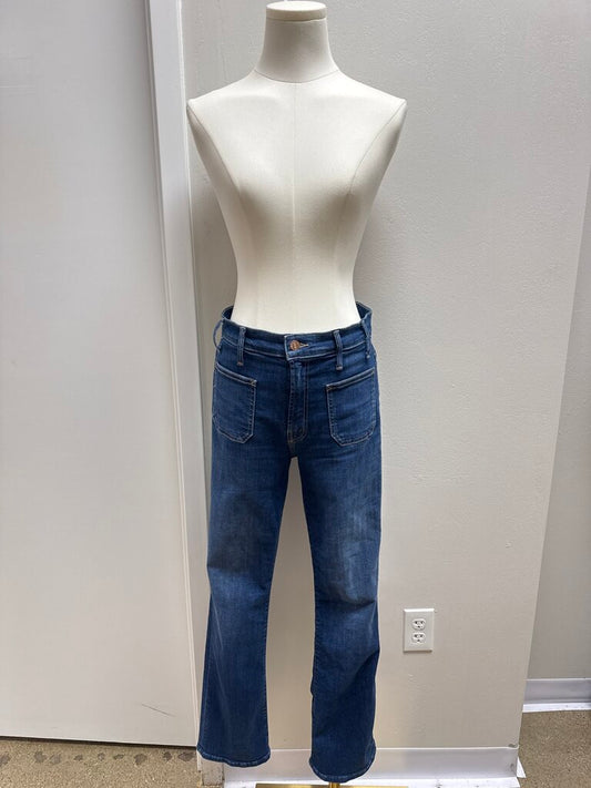 Mother Blue Straight Leg Jean