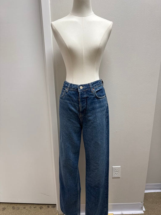 Reformation Blue Straight Leg Jean