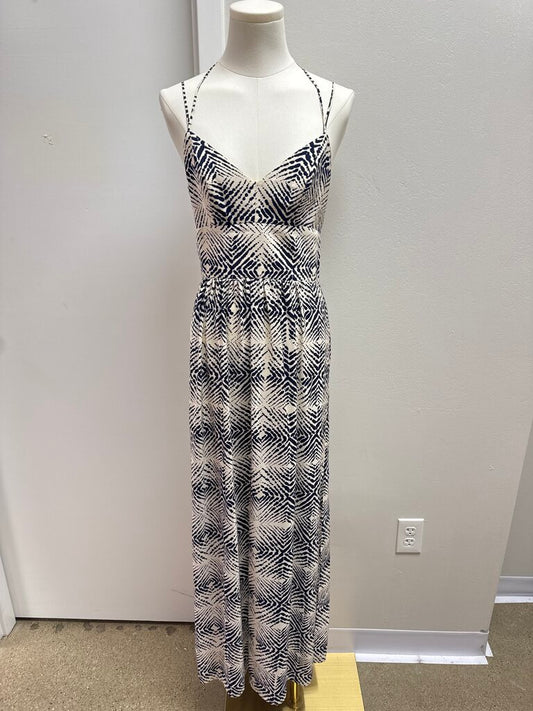 Amanda Uprichard Blue and White Printed Sundress