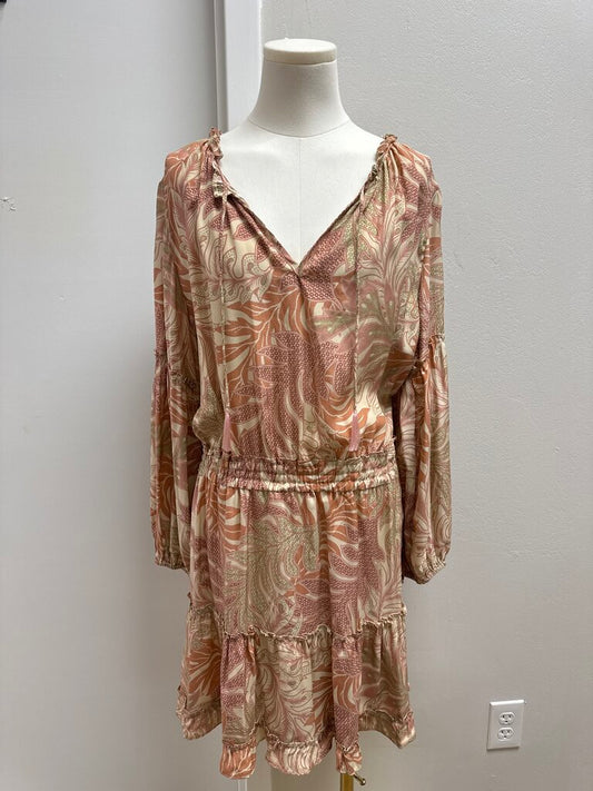 Natalie Martin Mauve Floral Midi Dress NWT