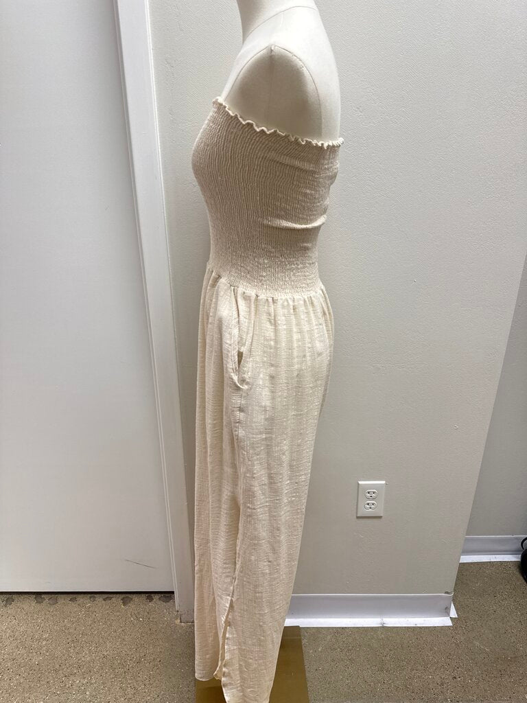 Peixoto Beige Smocked Jumpsuit NWT
