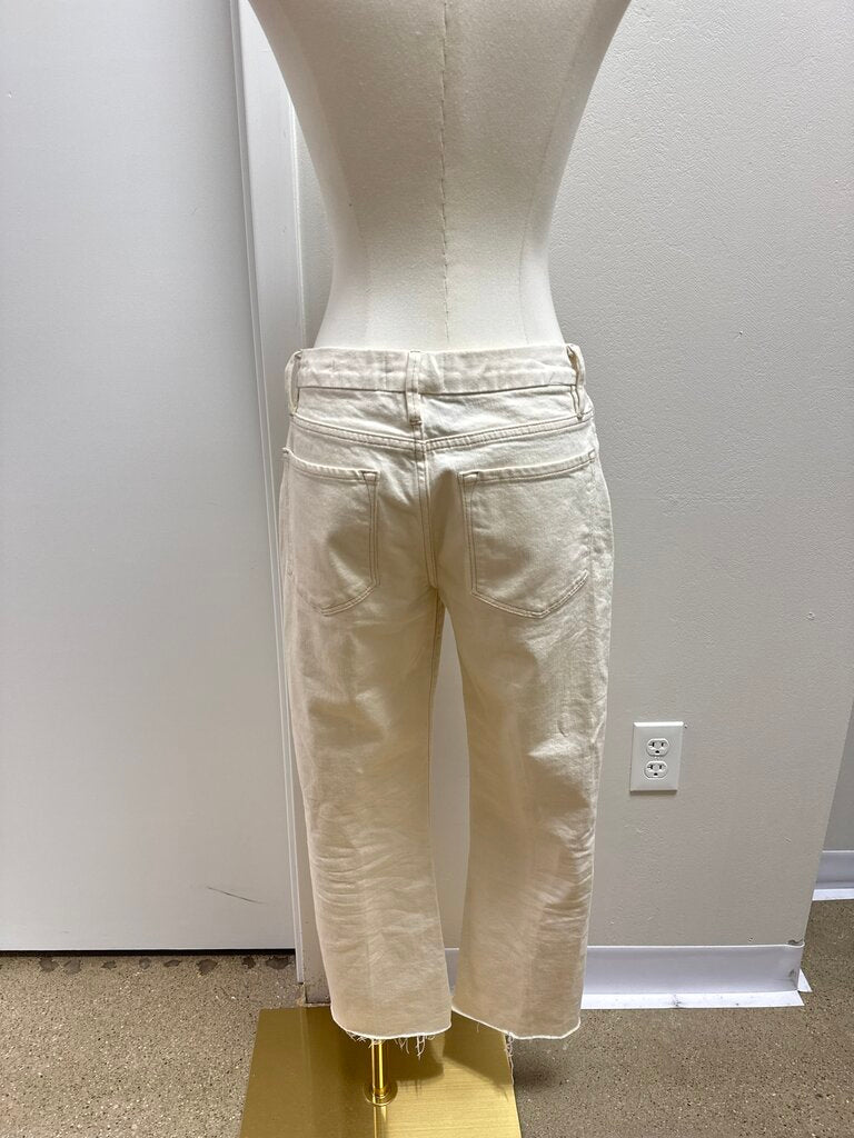 Frame Ecru Straight Leg Jean