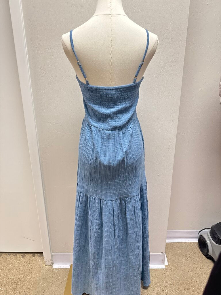 L Space Blue Smocked Sundress NWT