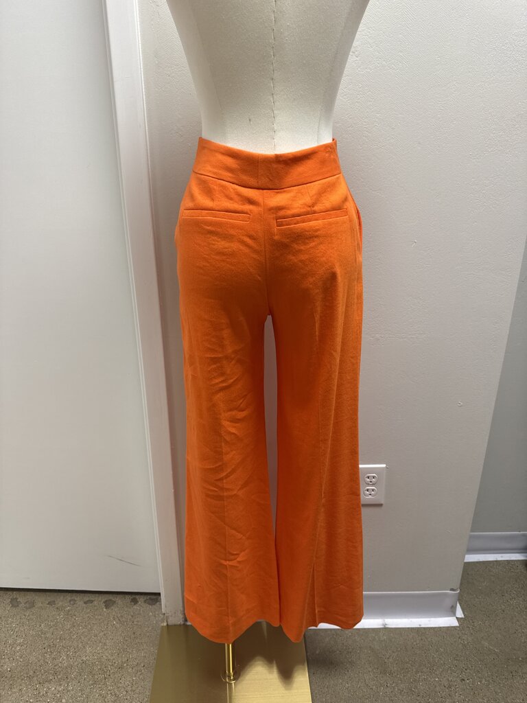 alice + olivia Orange Linen Trouser