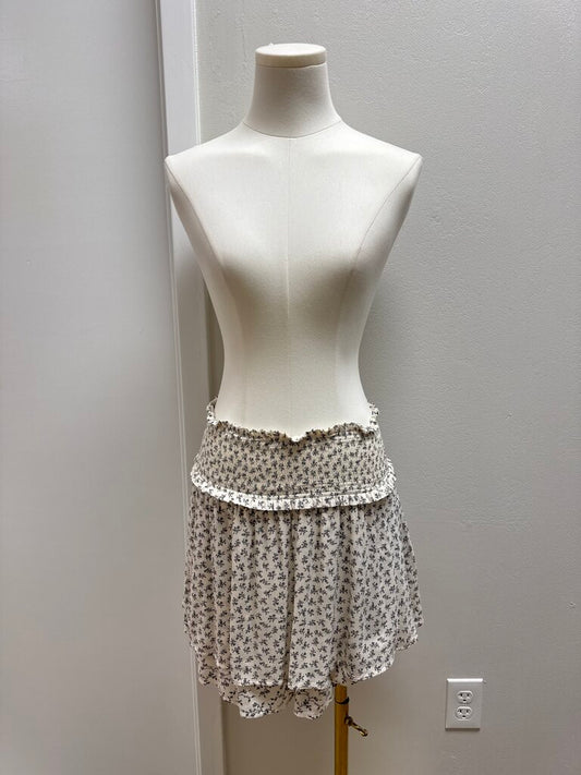 Rails White and Grey Floral Mini Skirt