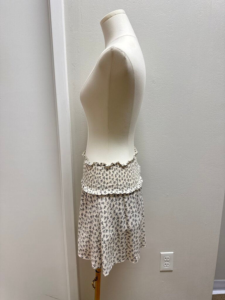 Rails White and Grey Floral Mini Skirt