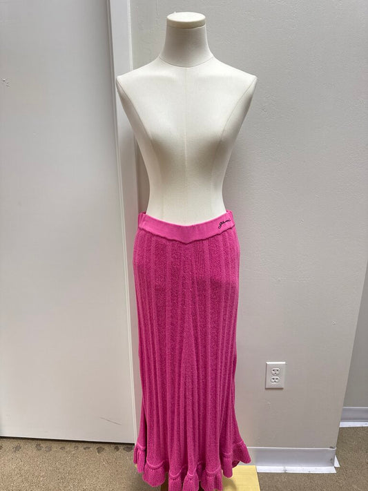 Ganni Pink Knit Maxi Skirt