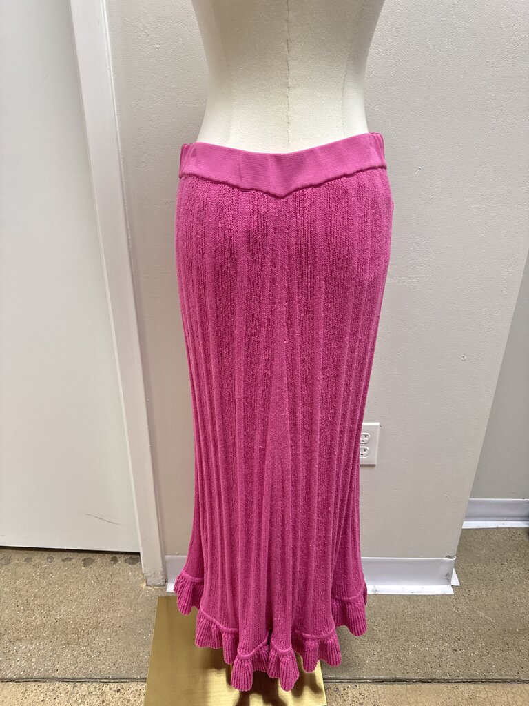 Ganni Pink Knit Maxi Skirt