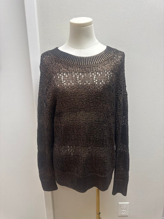Evereve Metallic Wide Knit Sweater