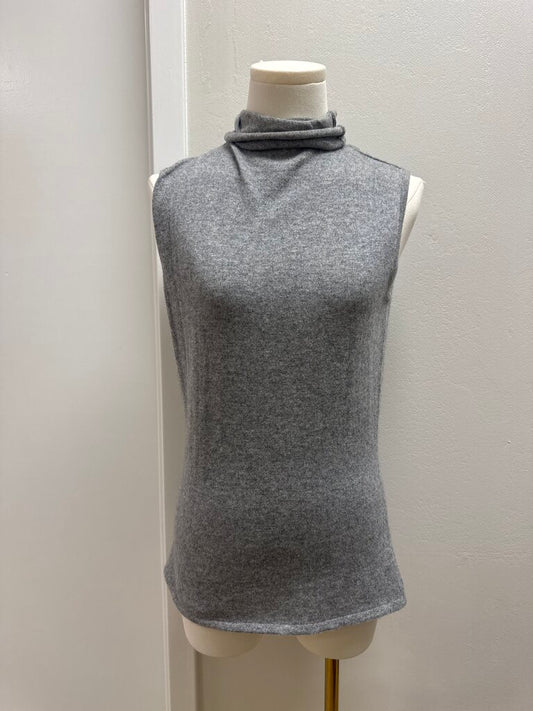 Diane Snyder Grey Sleeveless Turtleneck