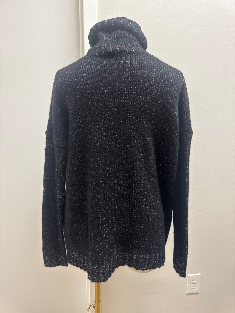 Vince Black Marled Turtleneck Sweater