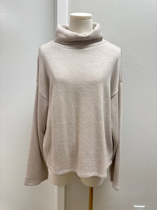 Sanctuary Tan Metallic Turtleneck NWT