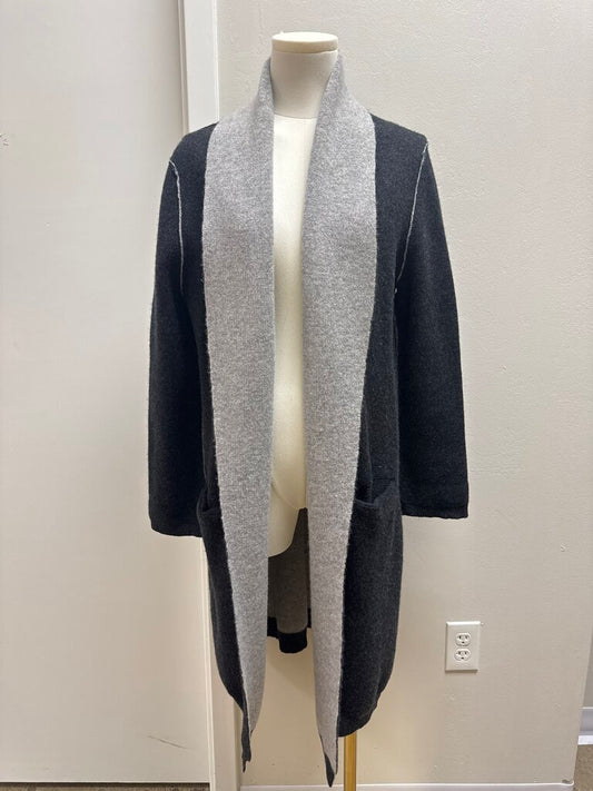 Inhabit Cashmere Two Tone Cardigan With Pockets