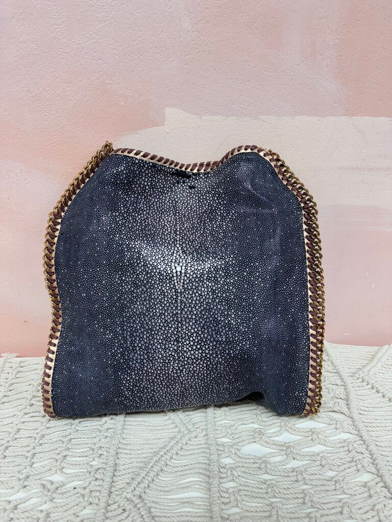 Stella McCartney Blac Embossed Falabella Shoulder Bag