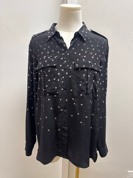 AllSaints Black Star Blouse
