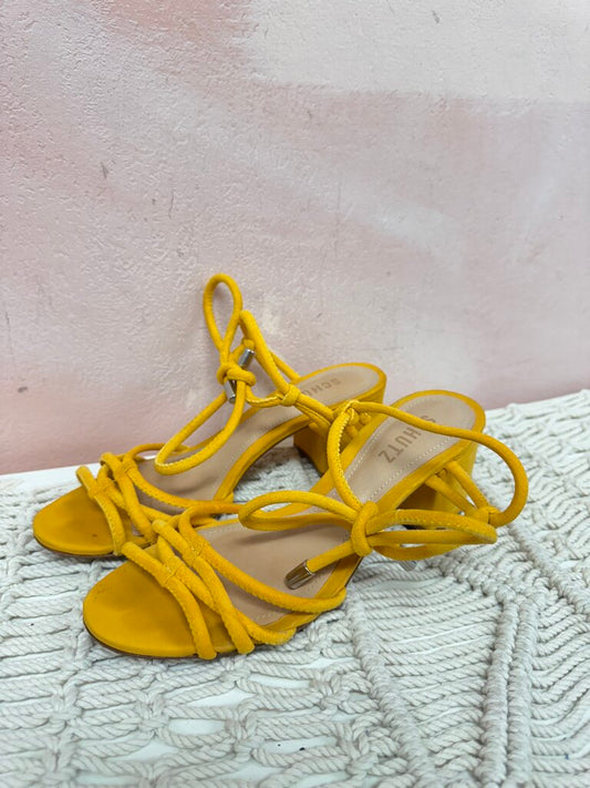 Schutz Yellow Suede Sandal