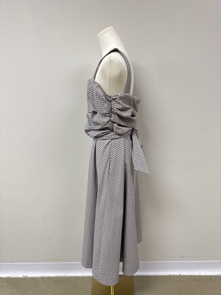 Veronica Beard Blue and Mauve Gingham Dress