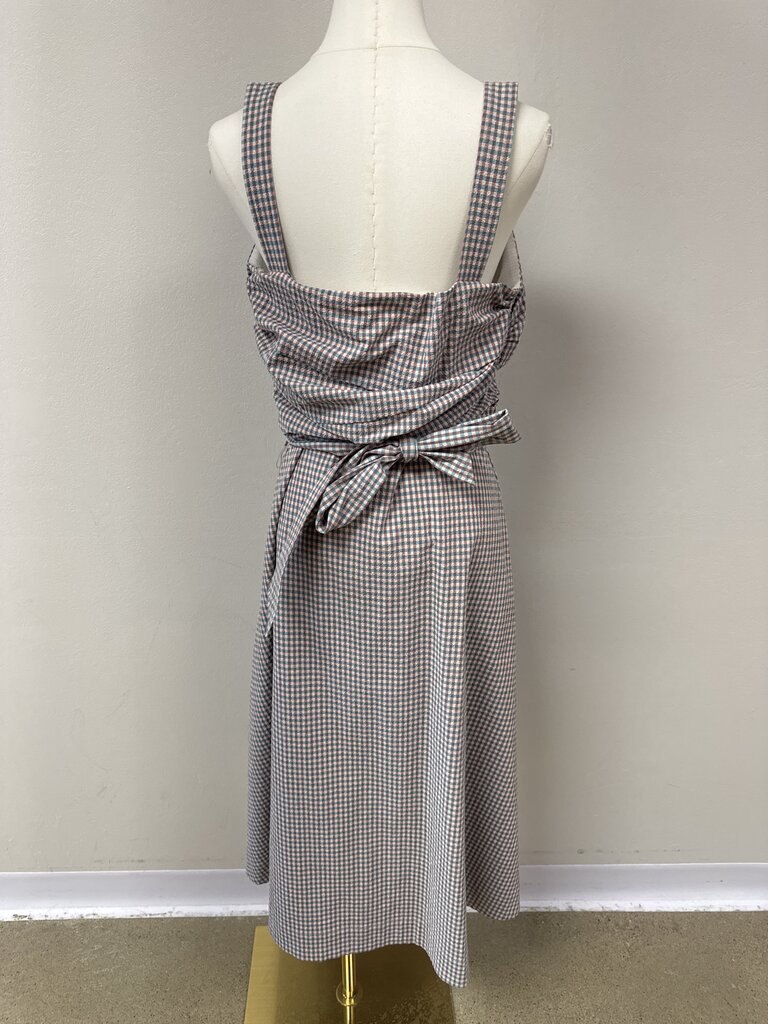 Veronica Beard Blue and Mauve Gingham Dress