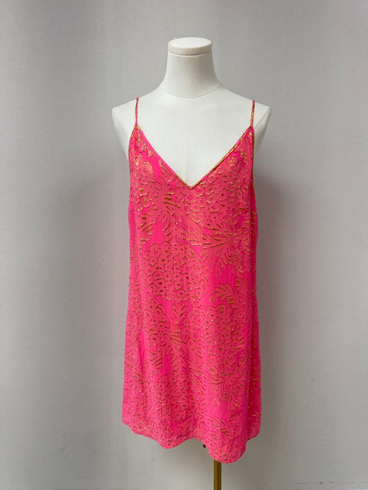 Lilly Pulitzer Coral and Gold Tank Dress