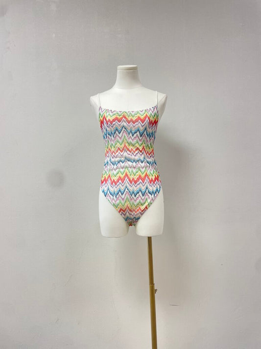 Missoni Rainbow Chevron Knit Bodysuit NWT