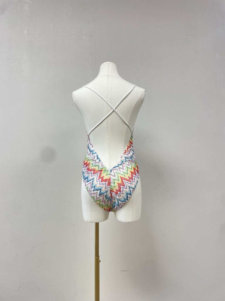 Missoni Rainbow Chevron Knit Bodysuit NWT
