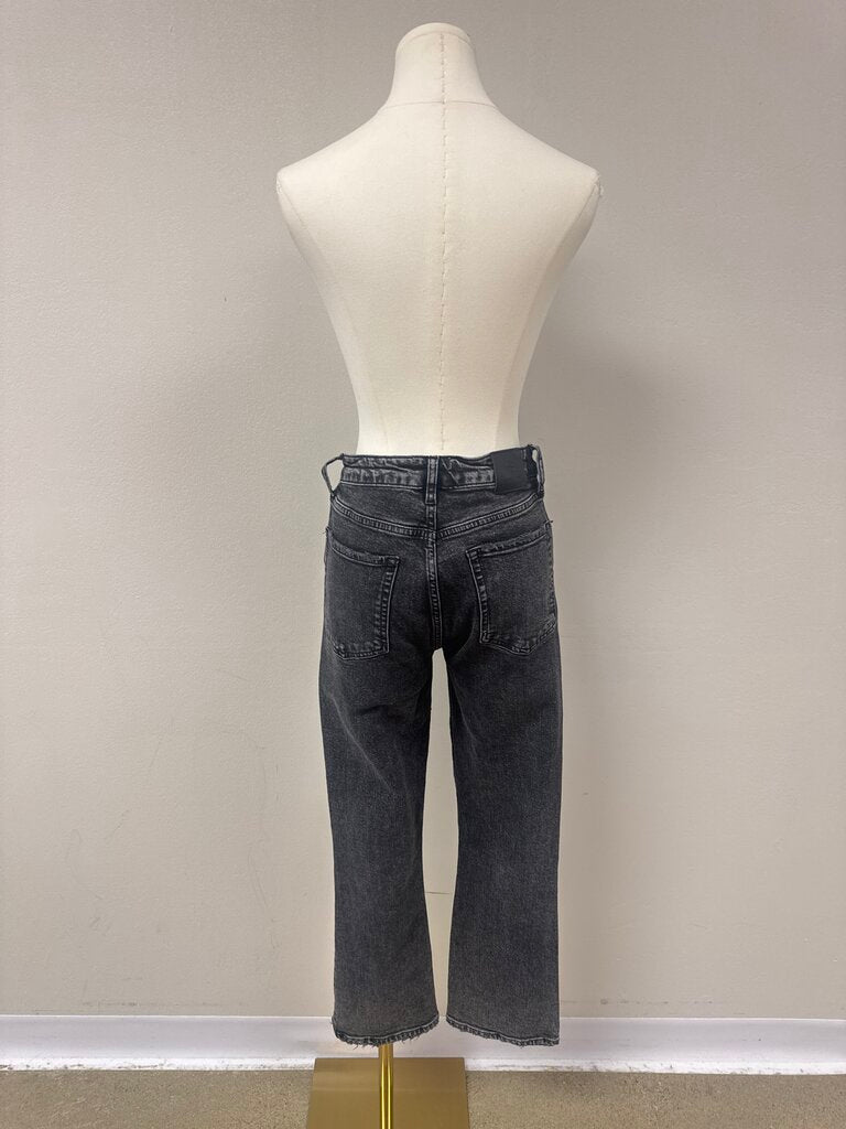 Anine Bing Black Straight Leg Jean