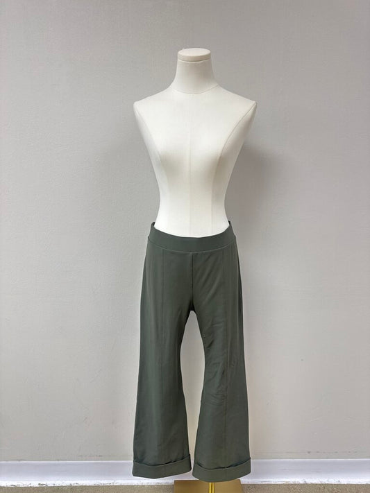 Elaine Kim Olive Stretch Trouser