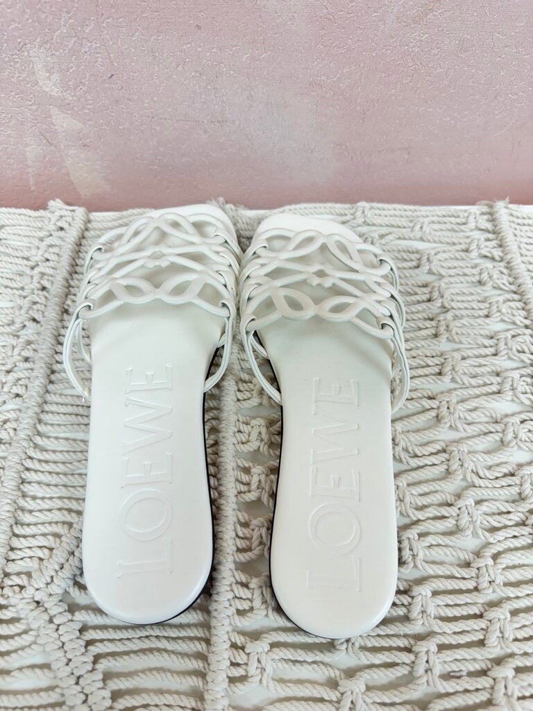 Loewe White Signature Sandal NWT