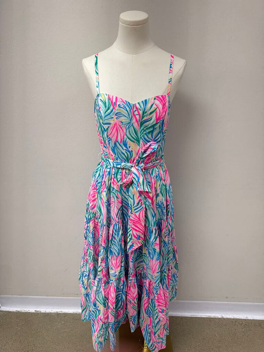 Lilly Pulitzer Blue Multi Maxi Dress NWT