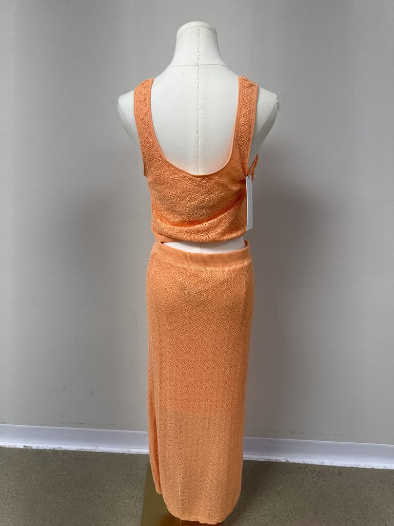 House Of Harlow Peach Crochet 2 Piece Set