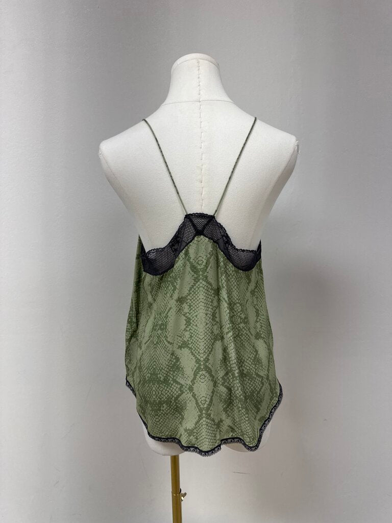 Zadig & Voltaire Olive Snake Print Cami NWT